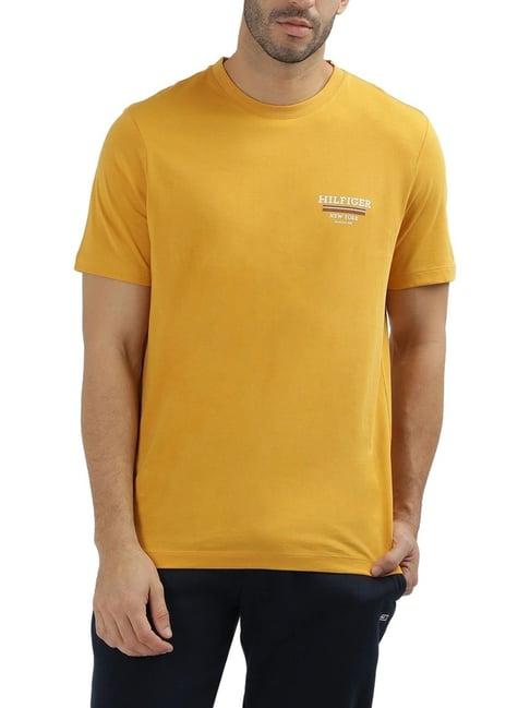 tommy hilfiger yellow regular fit t-shirt