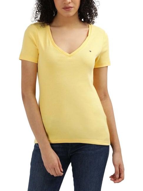 tommy hilfiger yellow regular fit t-shirt