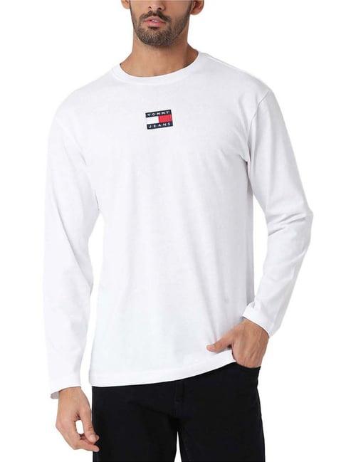 tommy jeans white sold regular fit t-shirt