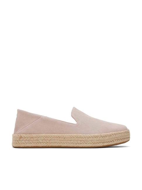 toms carolina women's pink espadrille shoes