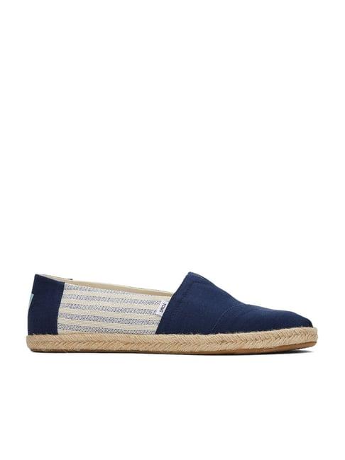 toms men's alpargata rope navy loafers