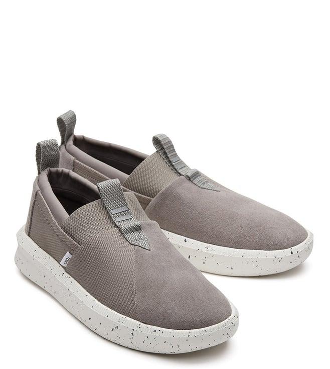 toms men's rover trainers grey slip on sneakers