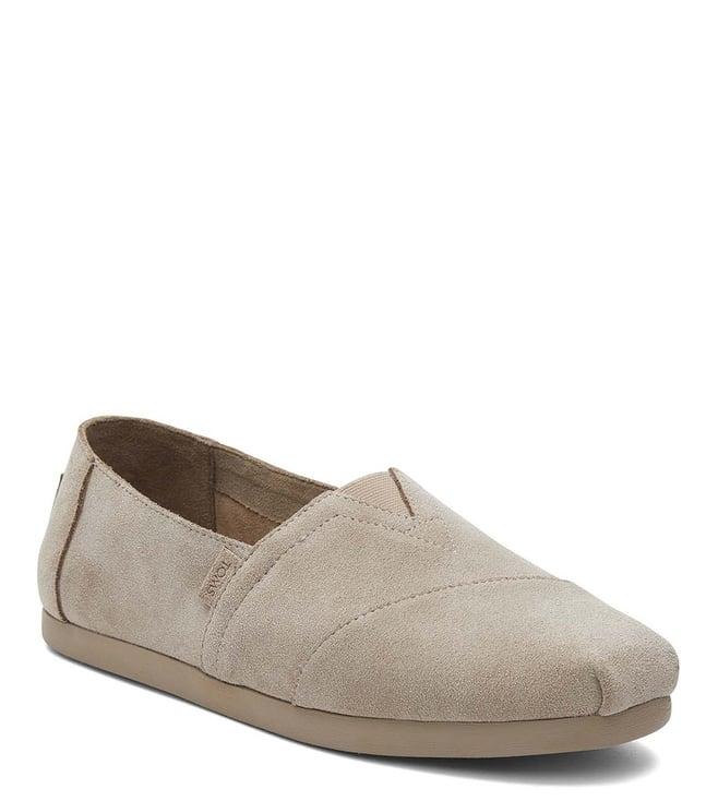 toms men's taupe slip on sneakers