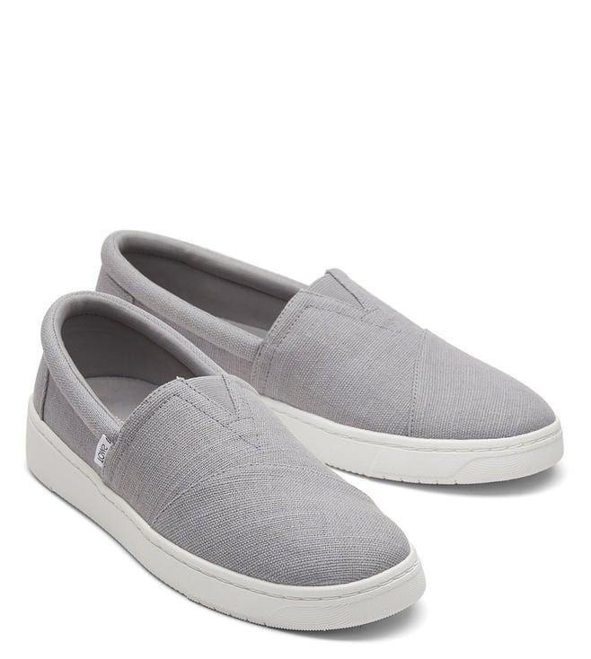 toms men's trvl lite grey slip on sneakers