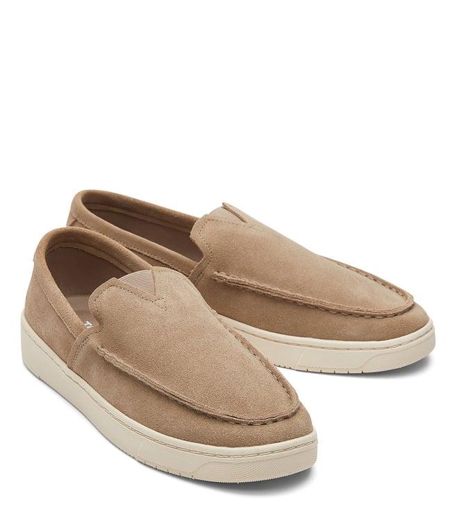 toms men's trvl lite taupe loafers