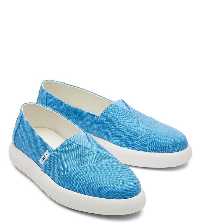 toms women's alpargata mallow blue plimsoll sneakers