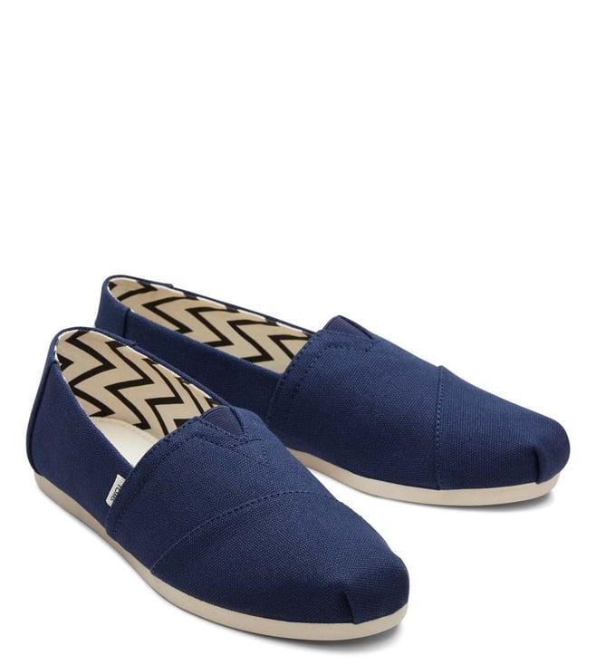 toms women's alpargata navy slip on sneakers