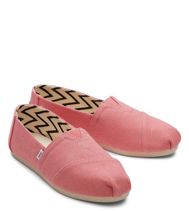 toms women's alpargata pink slip on sneakers