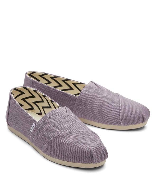 toms women's alpargata purple slip on sneakers