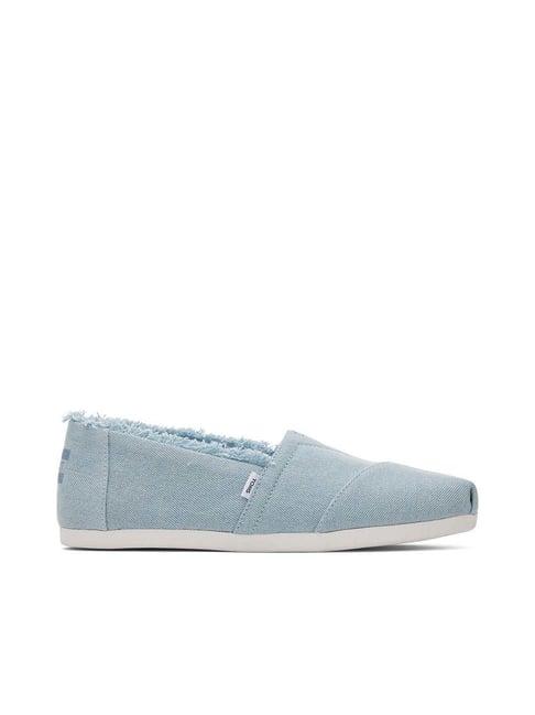 toms women's light blue casual loafers