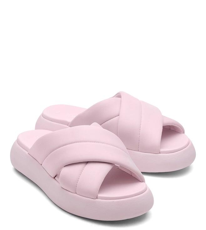 toms women's mallow pink cross strap sandals