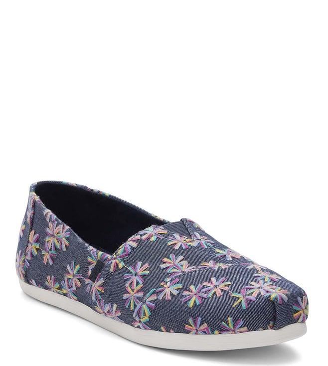 toms women's navy slip on sneakers