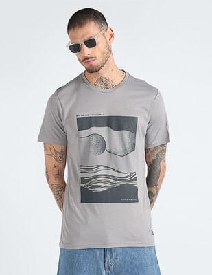 tonal graphic print cotton t-shirt