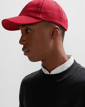 tonal logo patch cotton twill cap