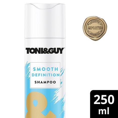 toni & guy smooth definition shampoo for dry & damaged hair, reduces frizz, 250ml