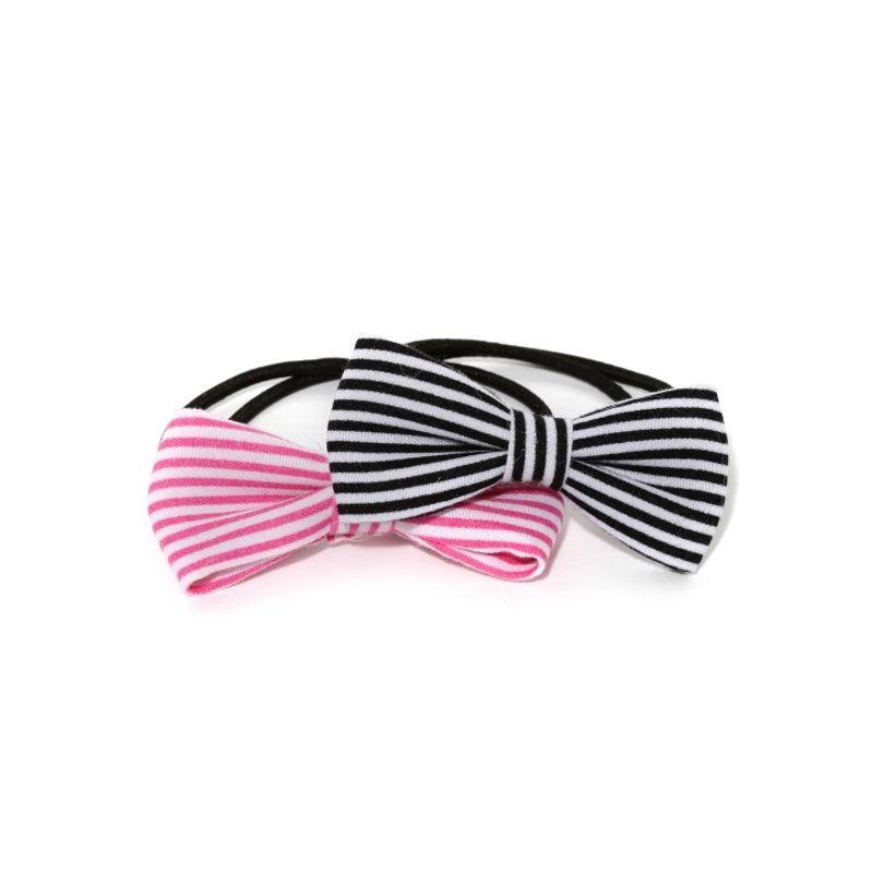 toniq set of 2 striped bow-shaped hairbands