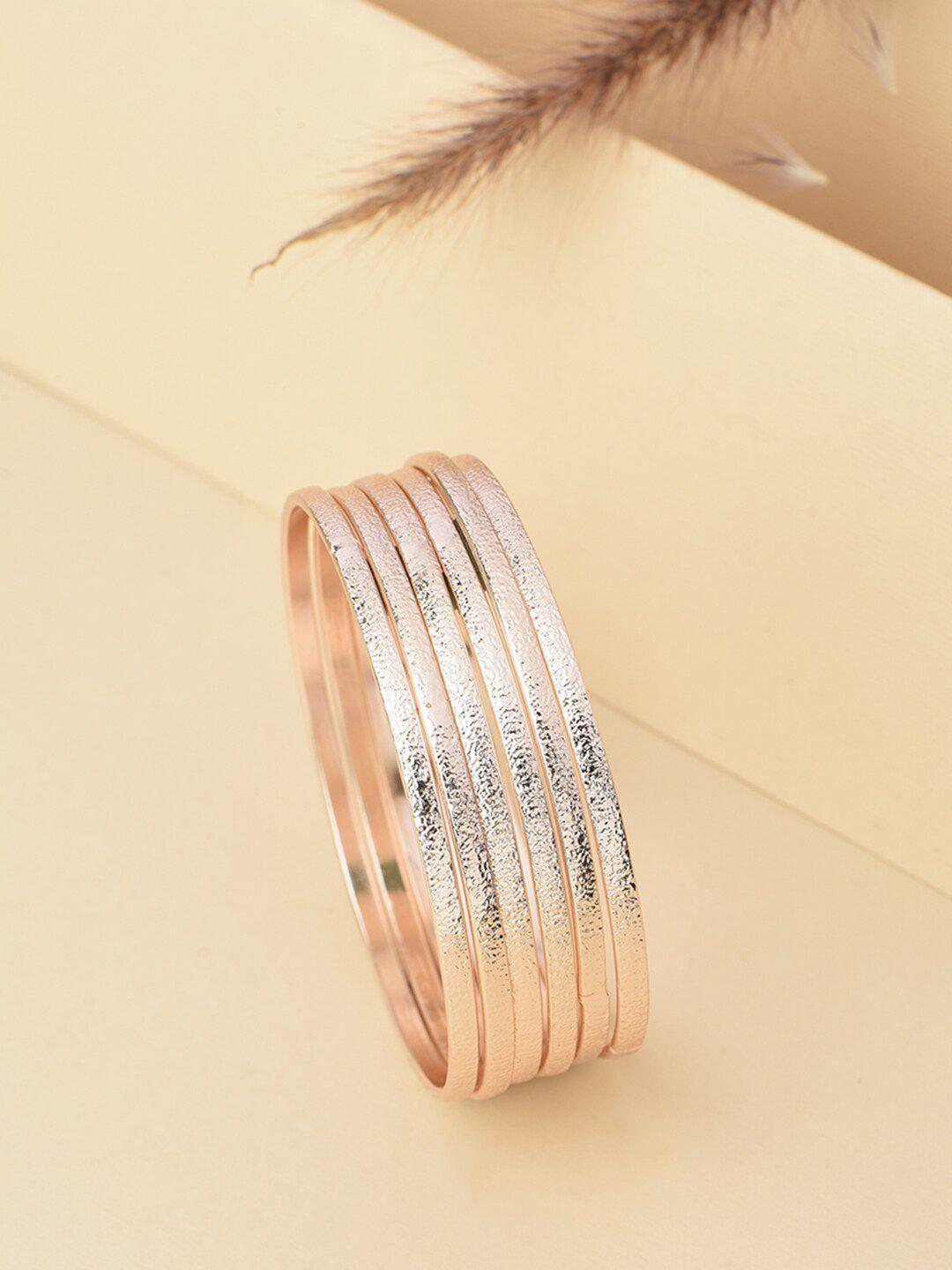 toniq set of 6 rose gold-plated bangles