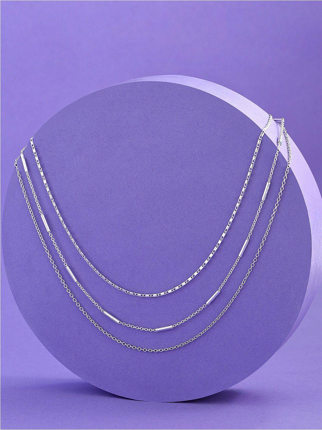 toniq silver-plated layered necklace
