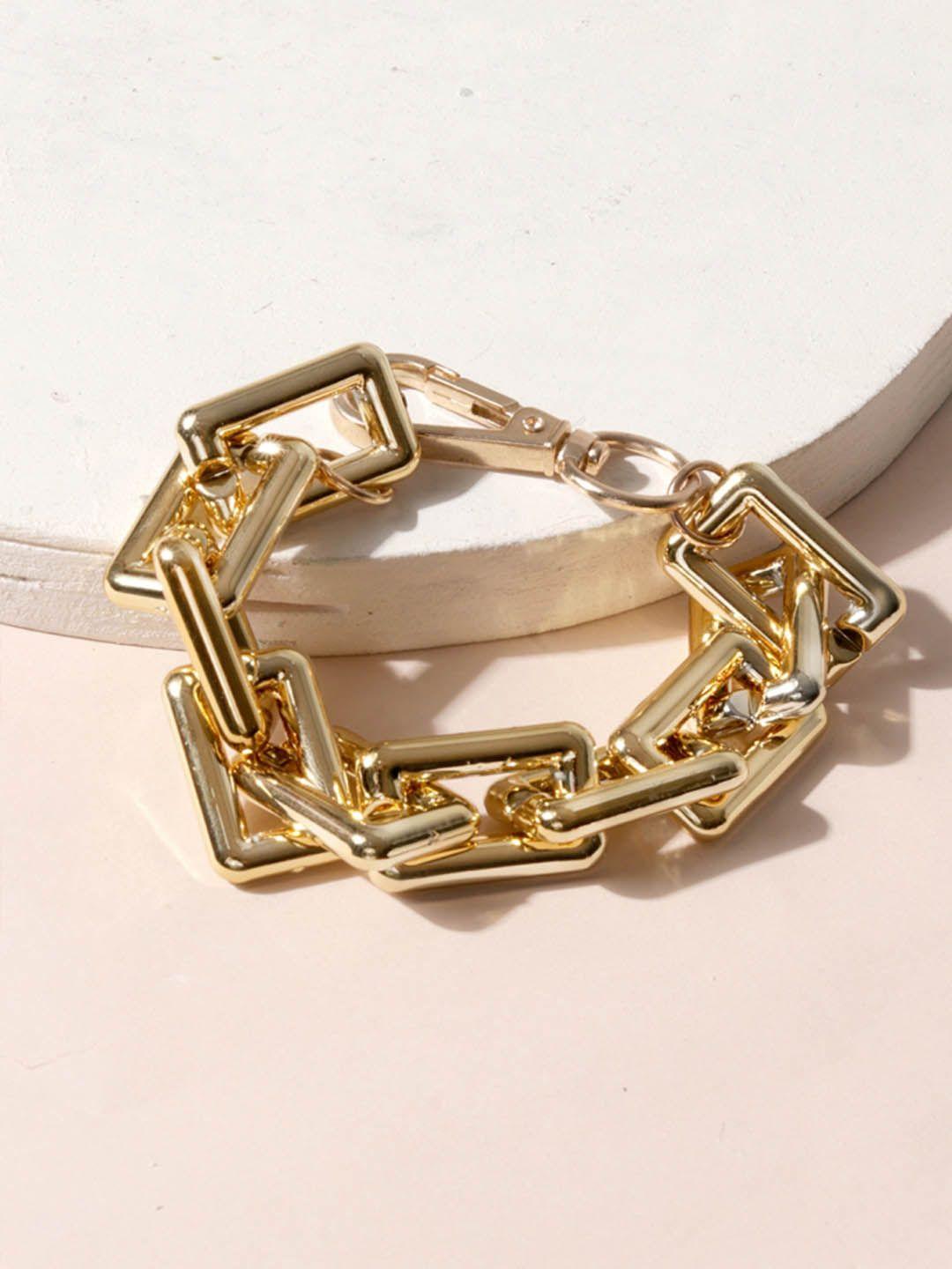 toniq women gold-toned gold-plated link bracelet