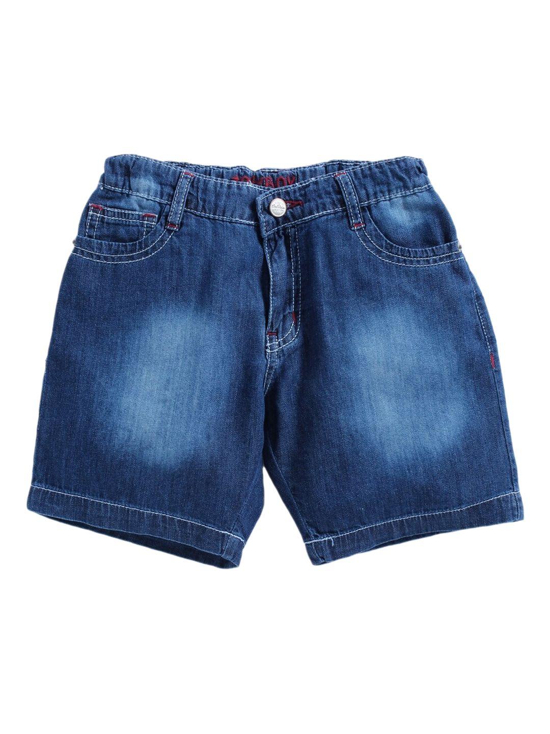 tonyboy boys blue washed denim outdoor pure cotton denim shorts