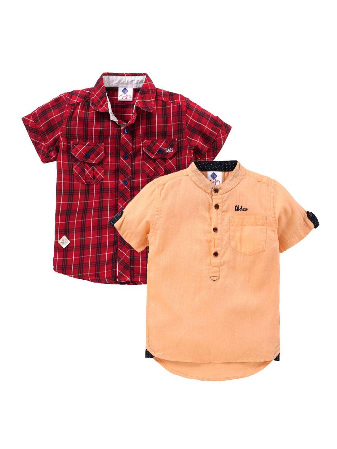 tonyboy boys pack of 2 classic casual shirt