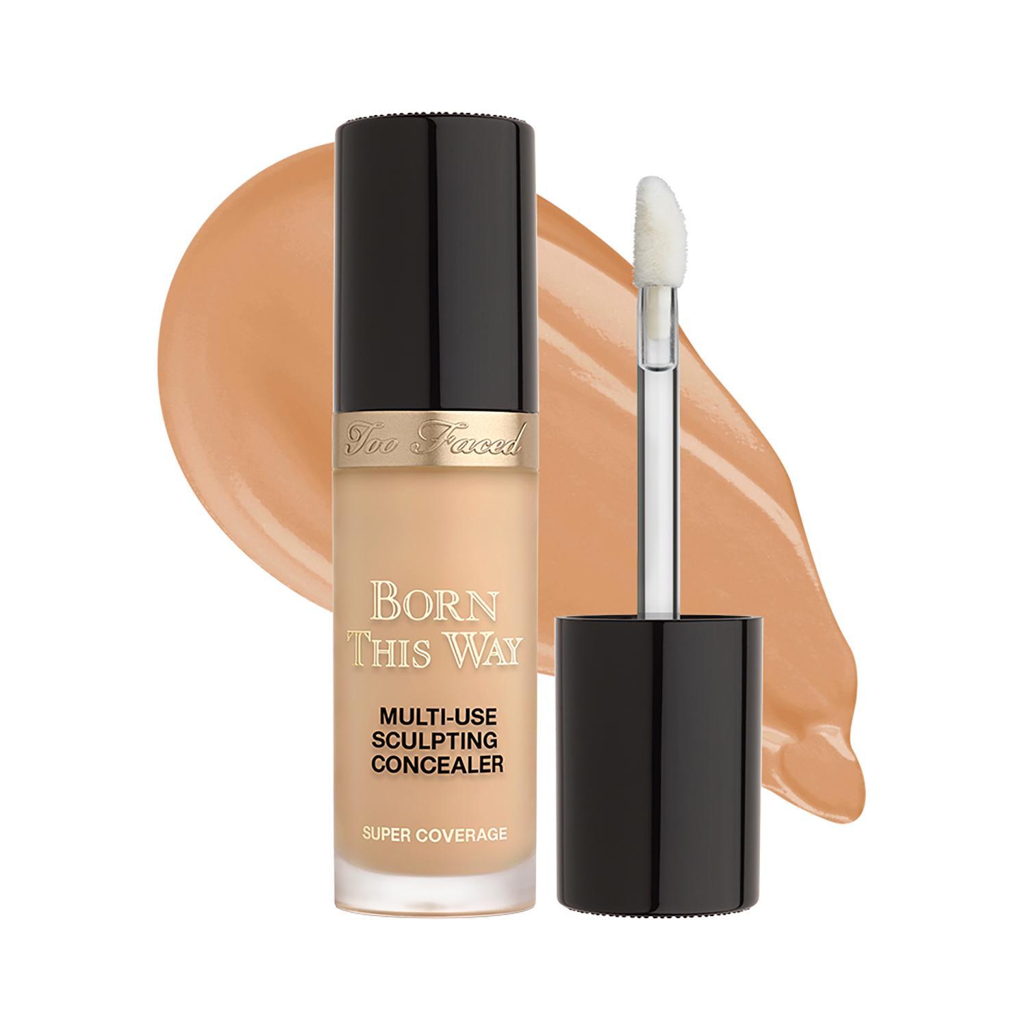 too faced born this way super coverage multi use sculpting concealer- warm beige (13.5ml)