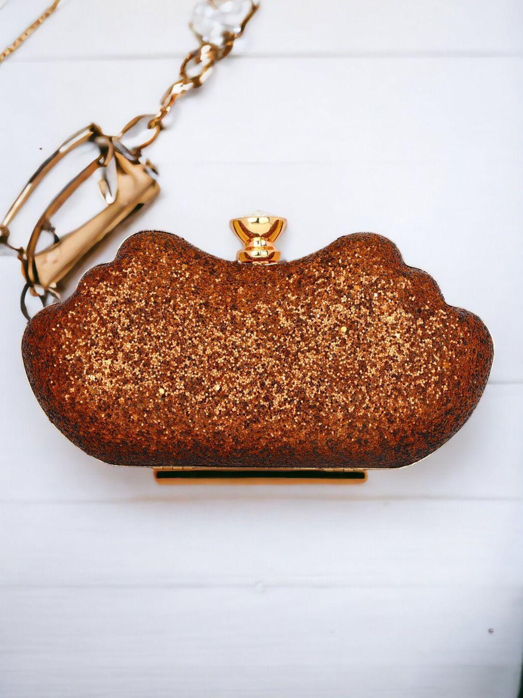 toobacraft embellished half moon clutch