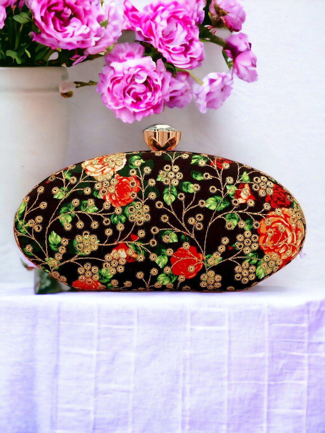 toobacraft embroidered box clutch