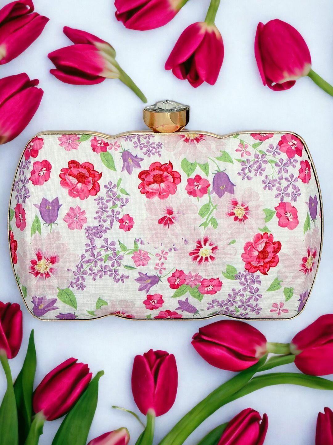 toobacraft floral printed box clutch
