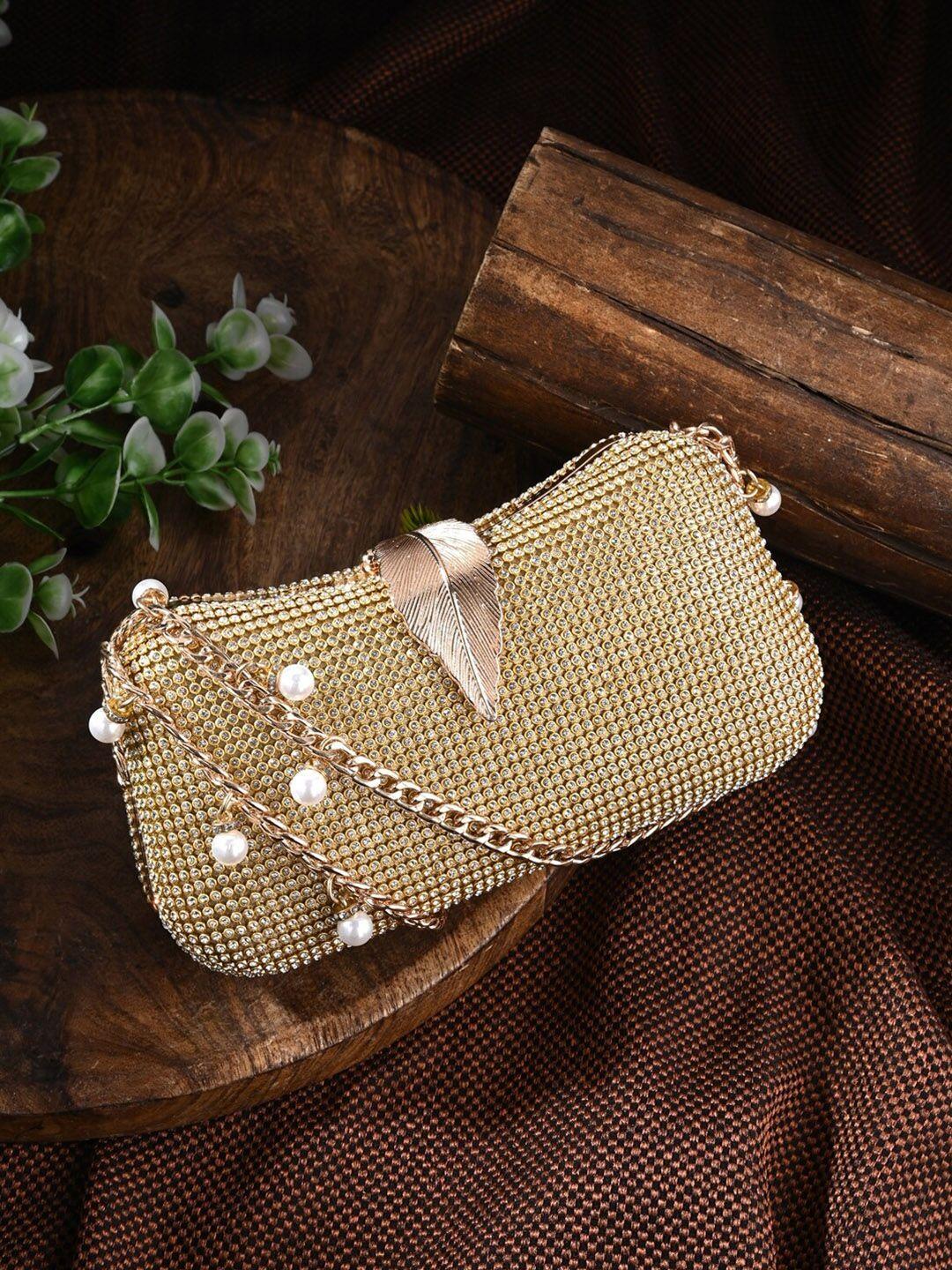 toobacraft gold-toned embellished box clutch