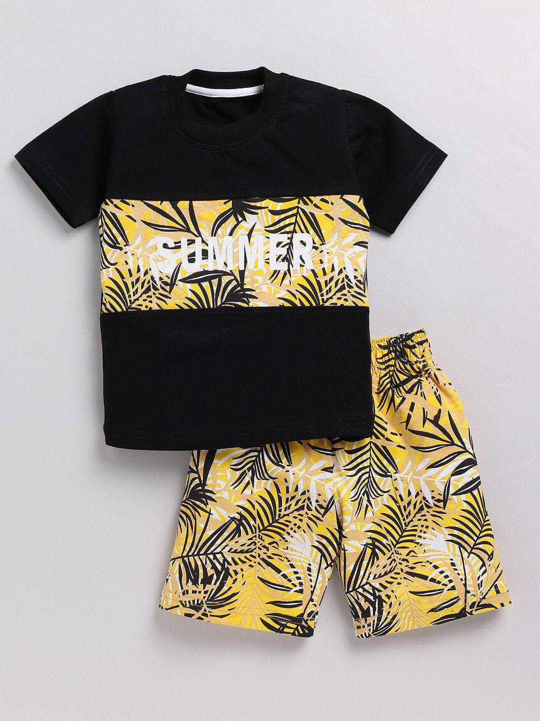 toonyport boys printed cotton t-shirt with shorts