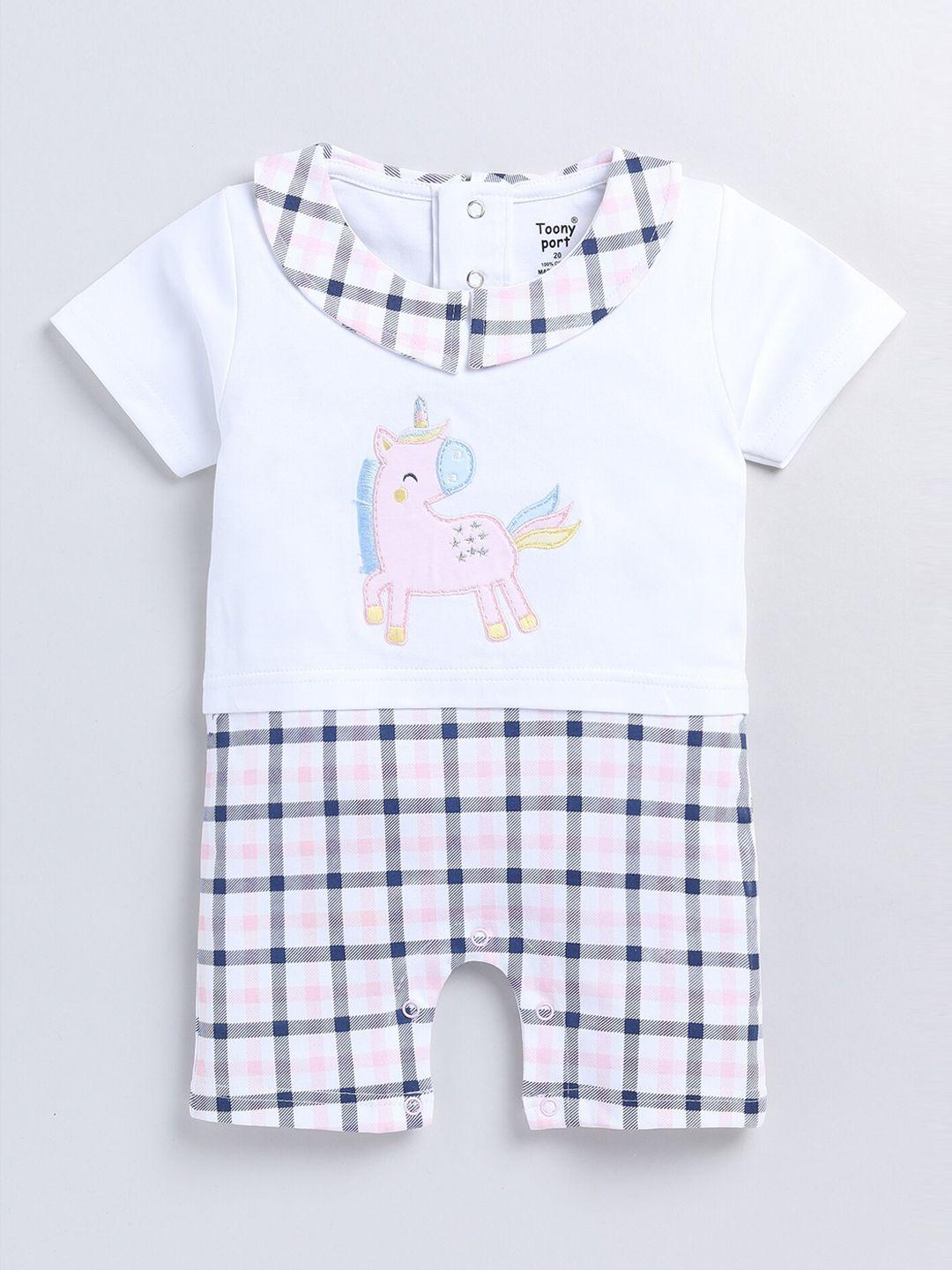 toonyport-infants-kids-checked-cotton-rompers