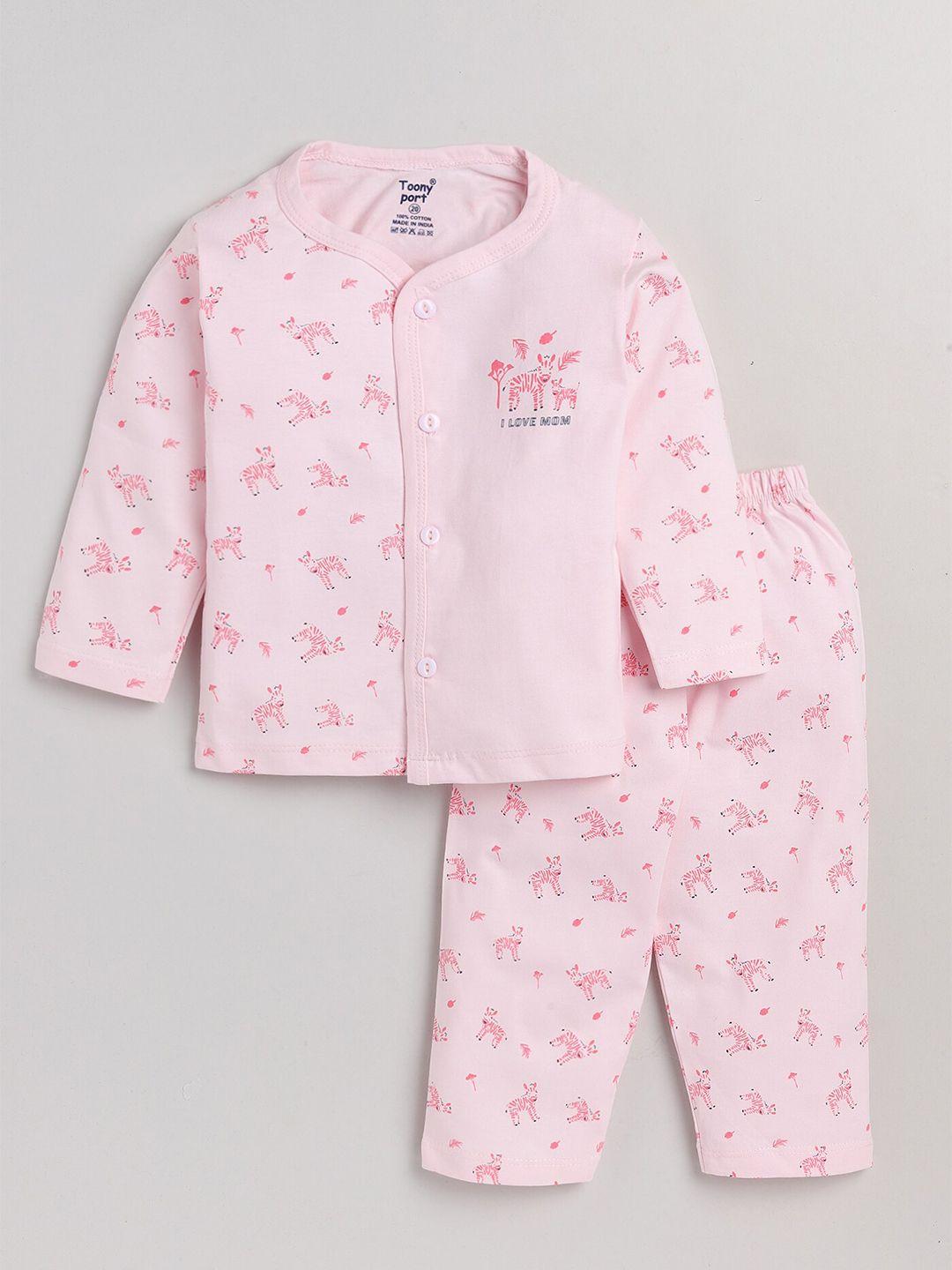toonyport-kids-pink-printed-pure-cotton-t-shirt-with-pyjamas