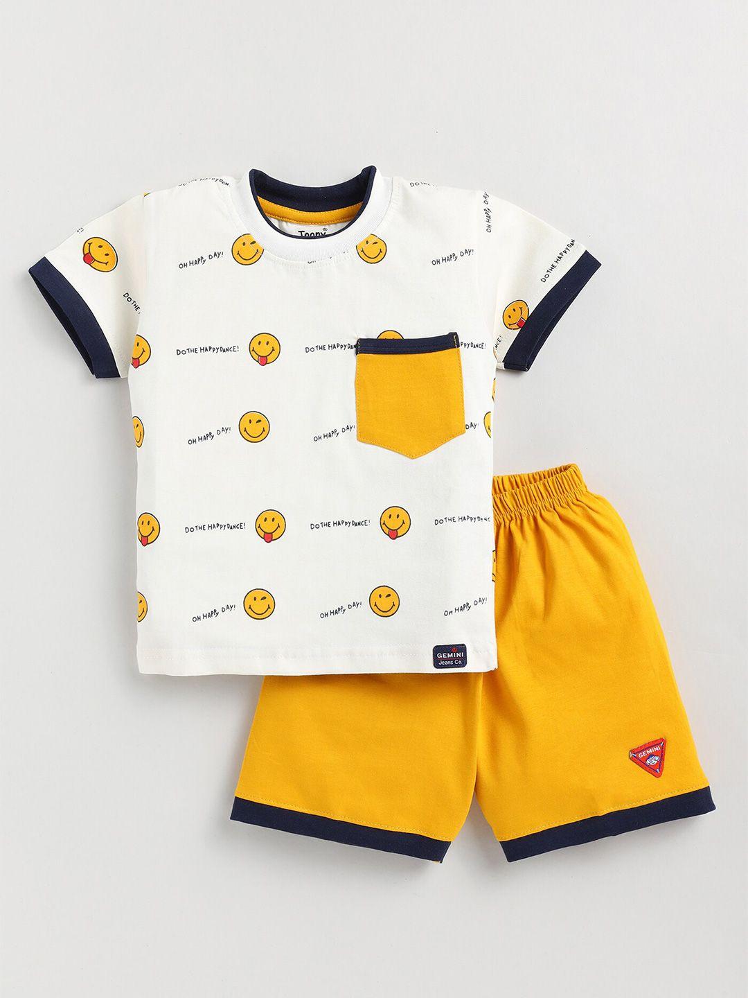 toonyport boys printed pure cotton t-shirt with shorts