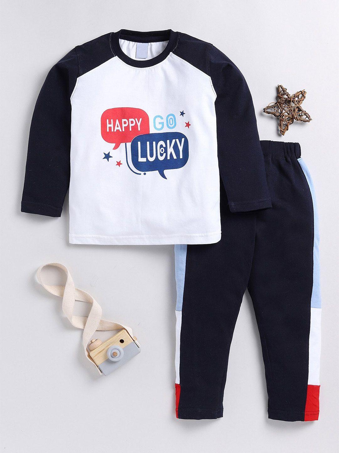 toonyport boys printed pure cotton t-shirt with trousers