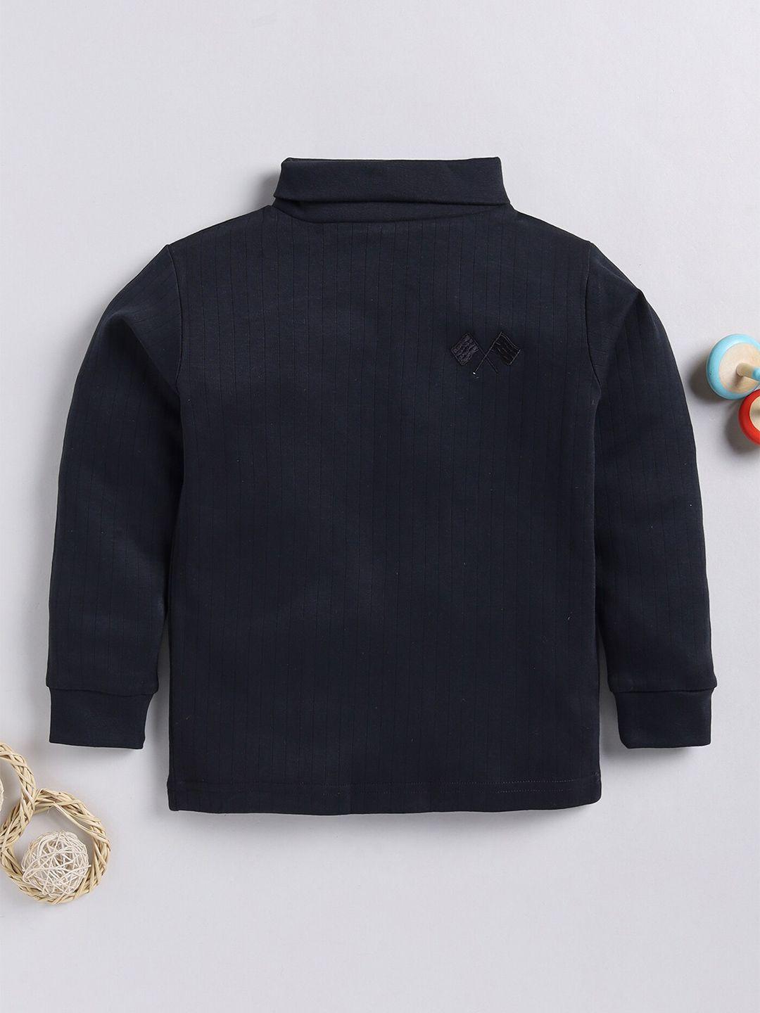 toonyport boys self design mock collar long sleeve pullover sweatshirt