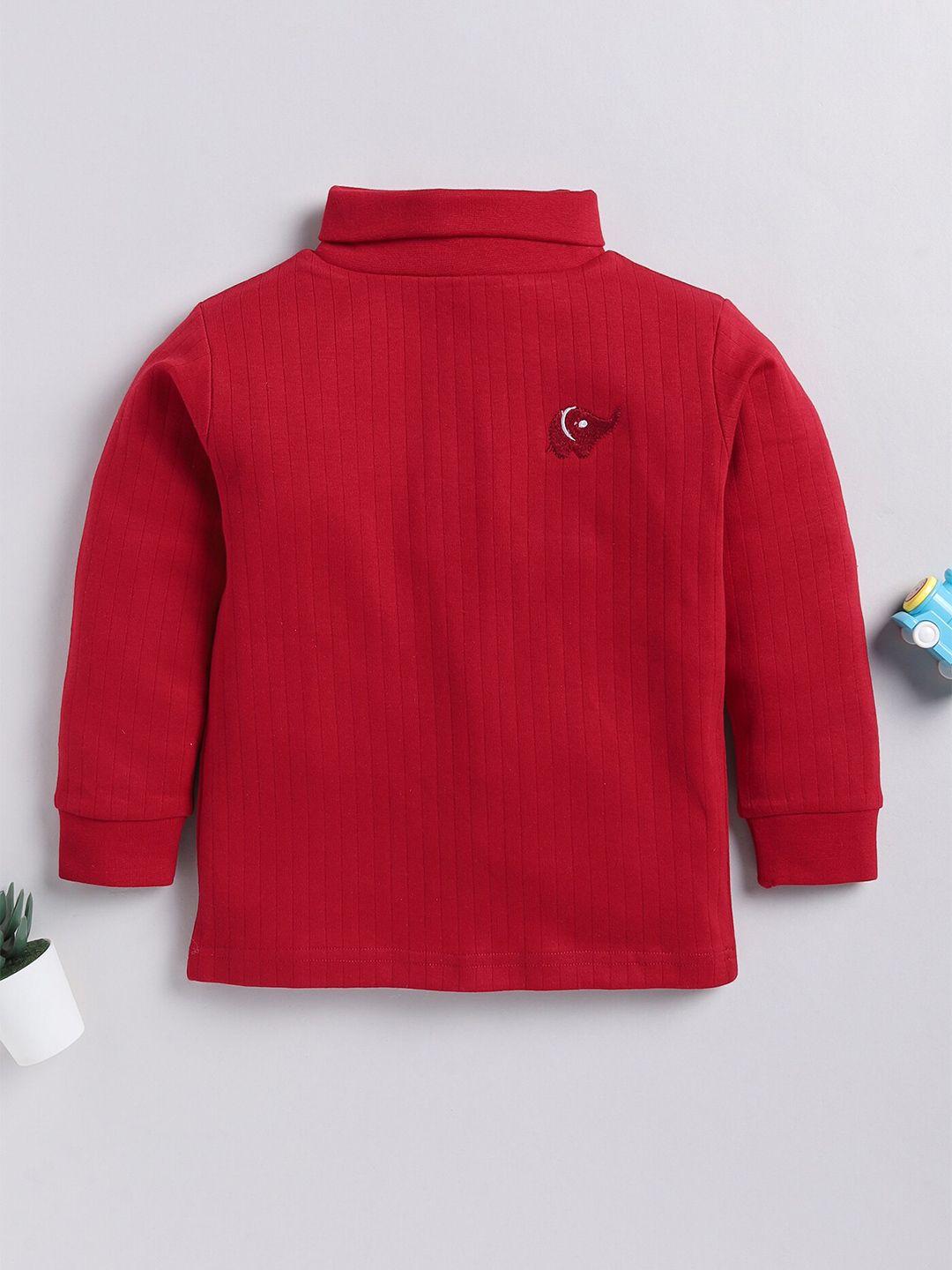toonyport boys self design mock collar long sleeve pullover sweatshirt