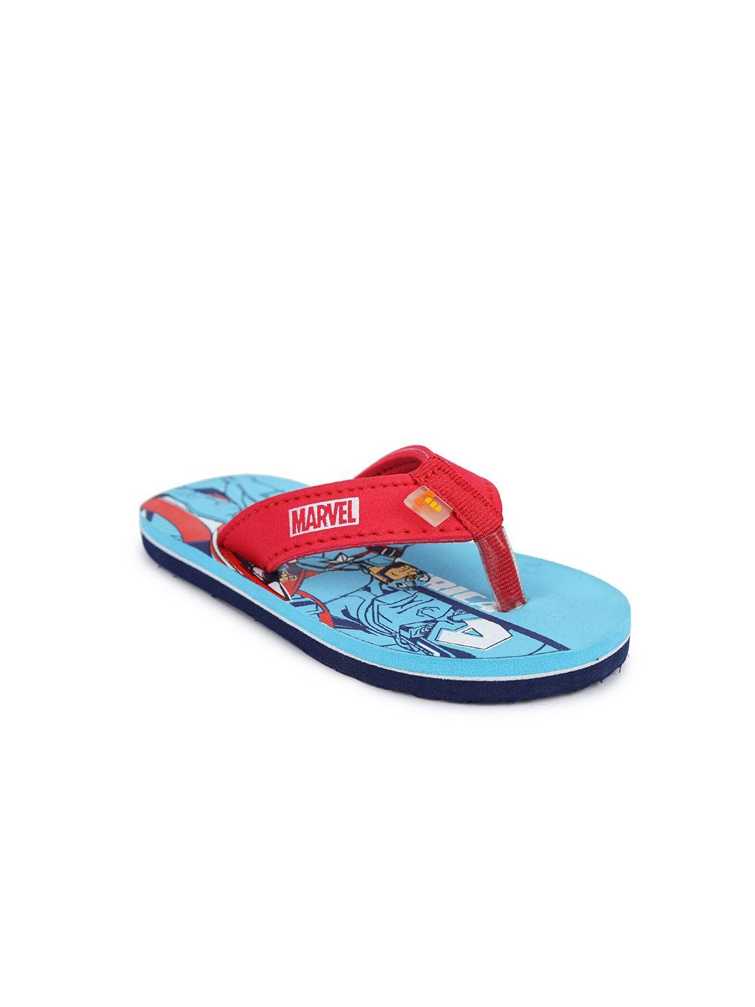 toothless boys blue & red printed rubber thong flip-flops