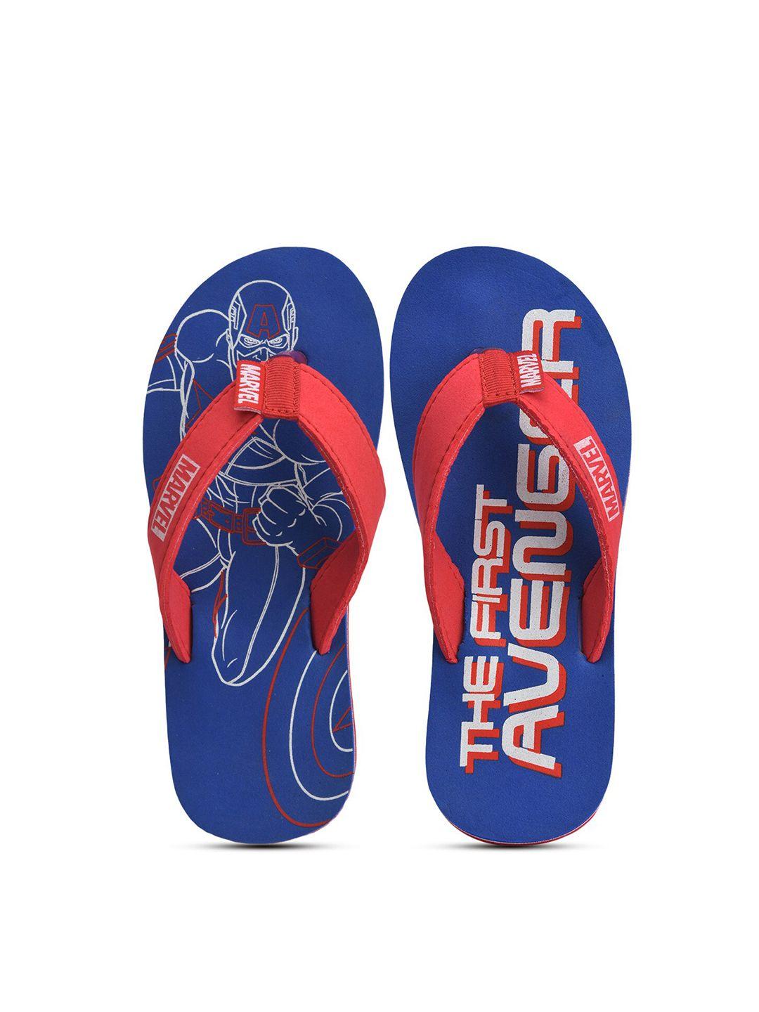 toothless boys blue & red printed rubber thong flip-flops
