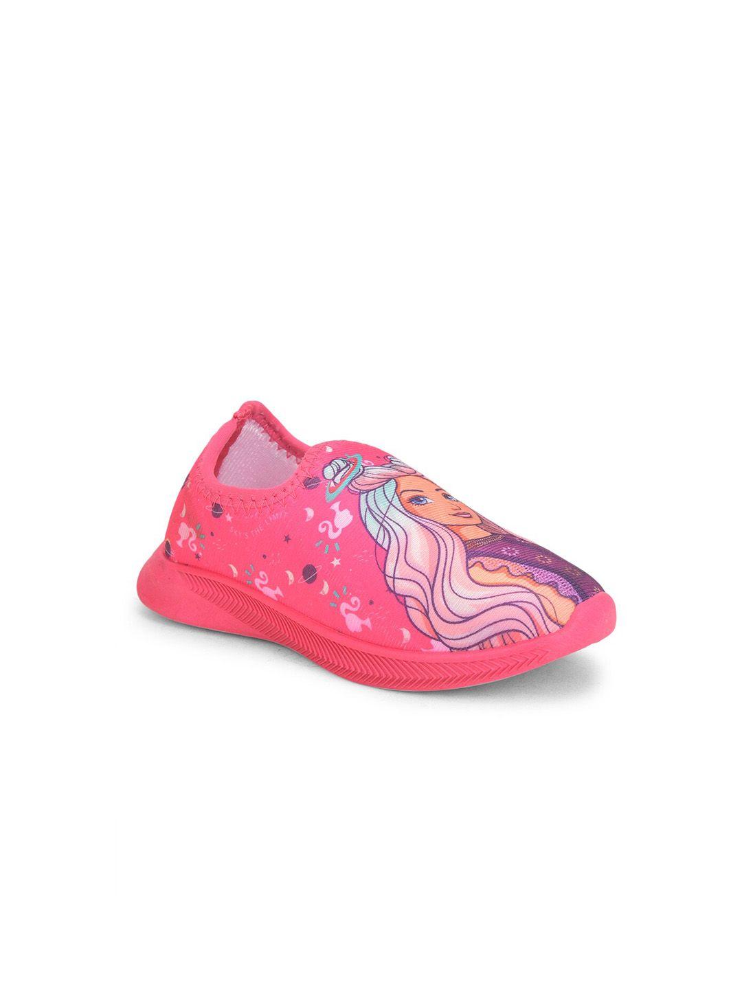 toothless girls pink barbie printed slip-on sneaker casual shoes
