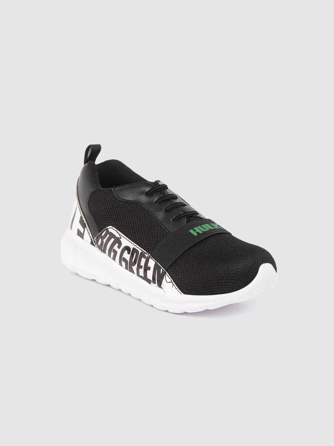 toothless boys black & white printed slip-on sneakers