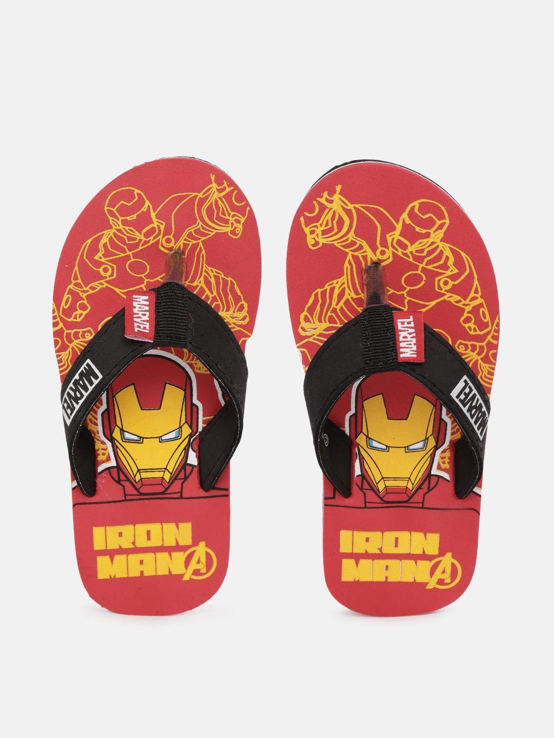 toothless boys black marvel iron man rubber thong flip-flops