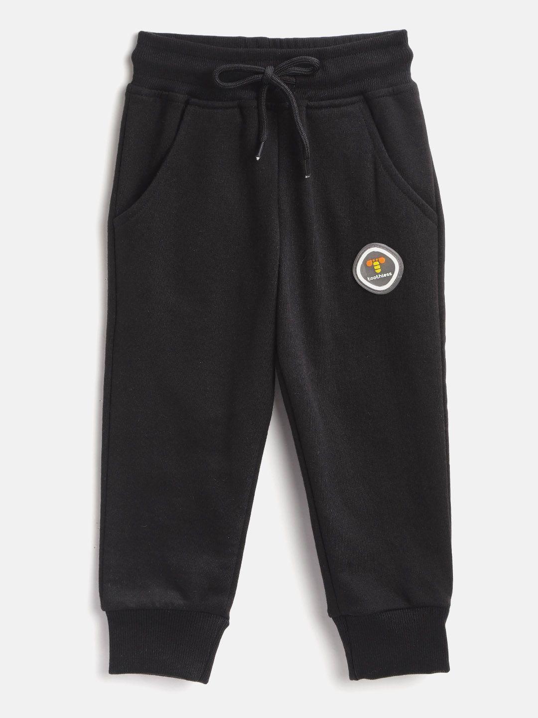 toothless boys black solid joggers
