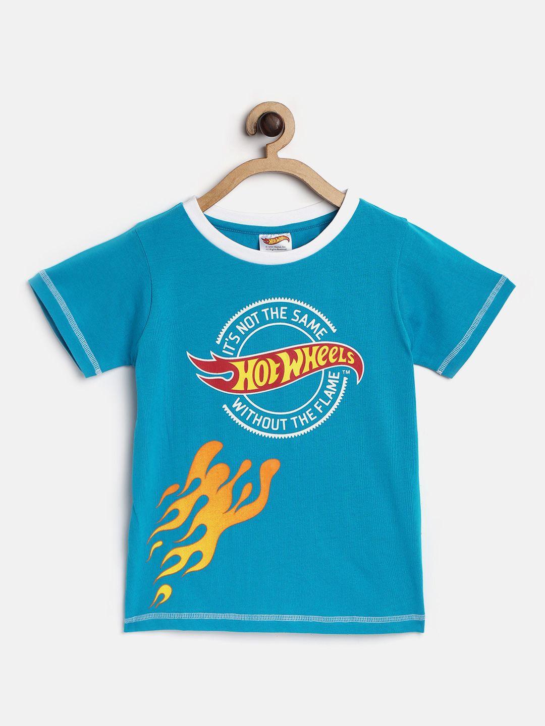 toothless boys blue & orange  hot wheels printed t-shirt