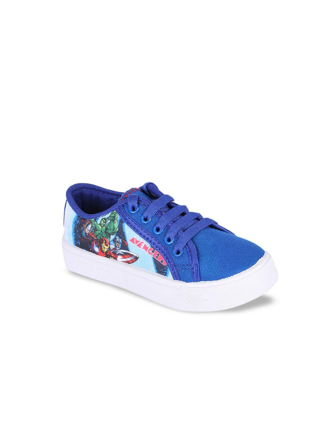 toothless boys blue marvel avengers printed slip-on sneakers