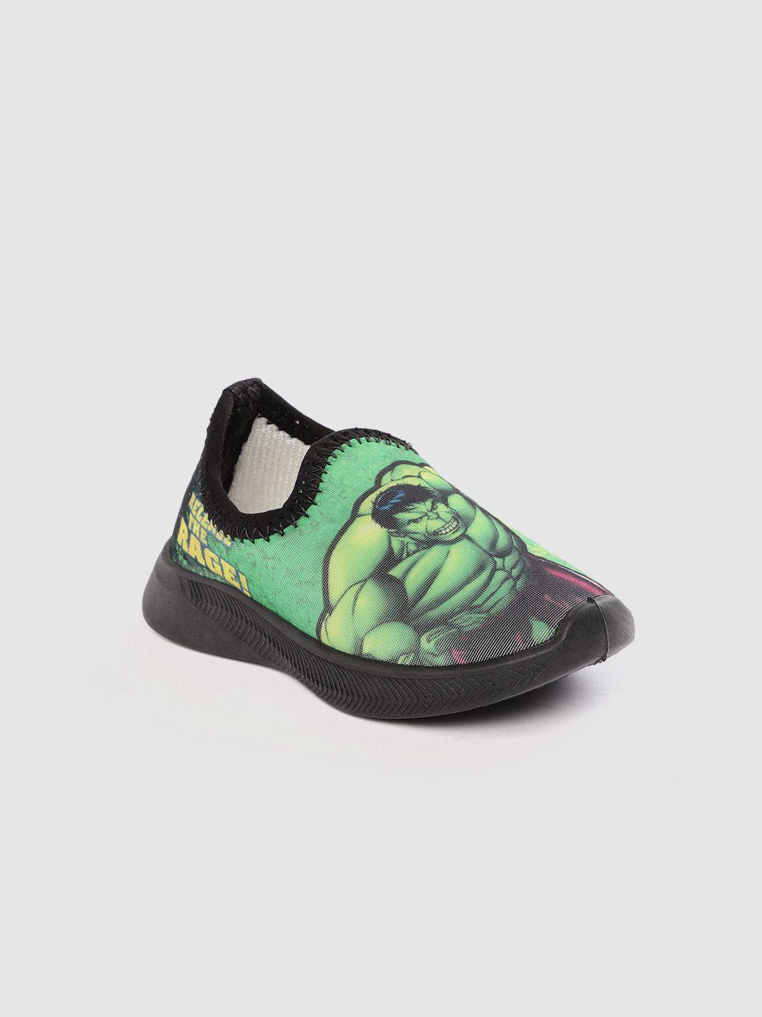 toothless boys green avengers marvel avengers printed slip-on sneakers
