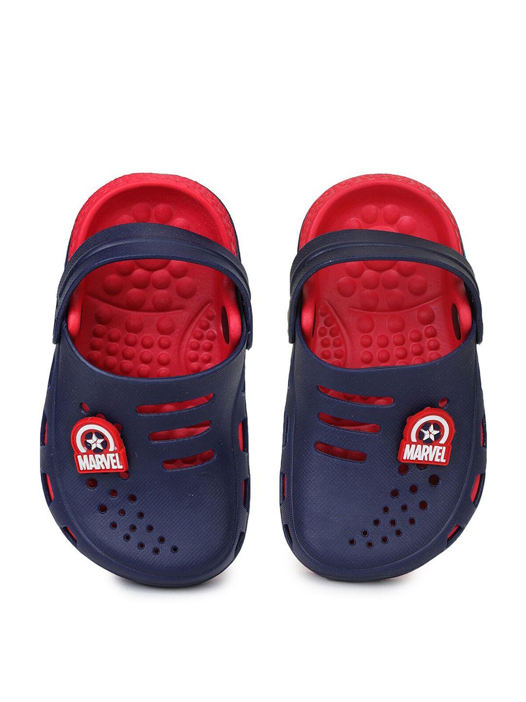toothless boys navy blue & red rubber marvel avengers clogs