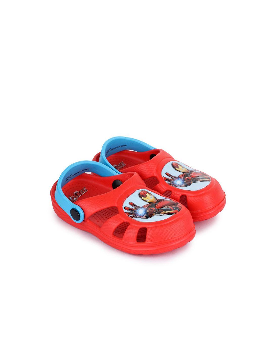 toothless boys red and blue avengers printed rubber clogs