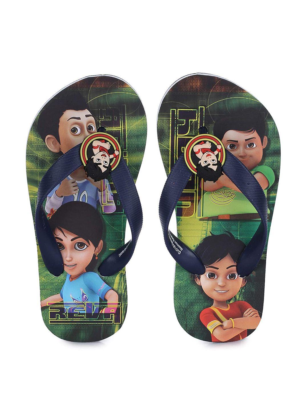 toothless boys shiva printed rubber thong flip-flops