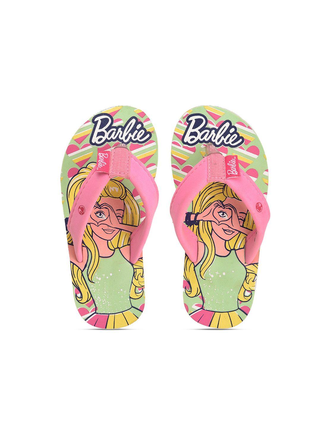 toothless girls barbie printed rubber thong flip-flops